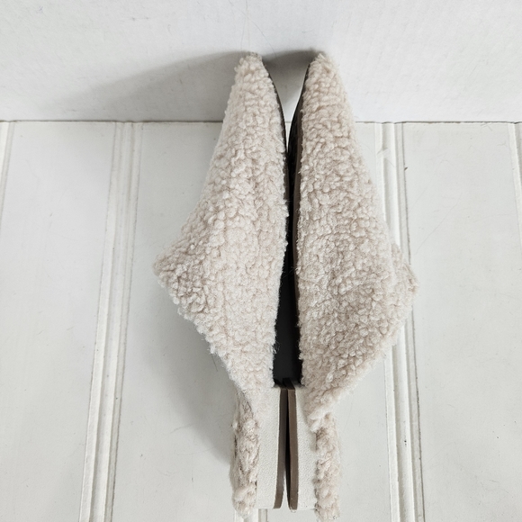 Birdies Mules Womens Size 7.5 The Lark Ivory Sherpa Slide Social Slipper Shoes - Picture 7 of 14